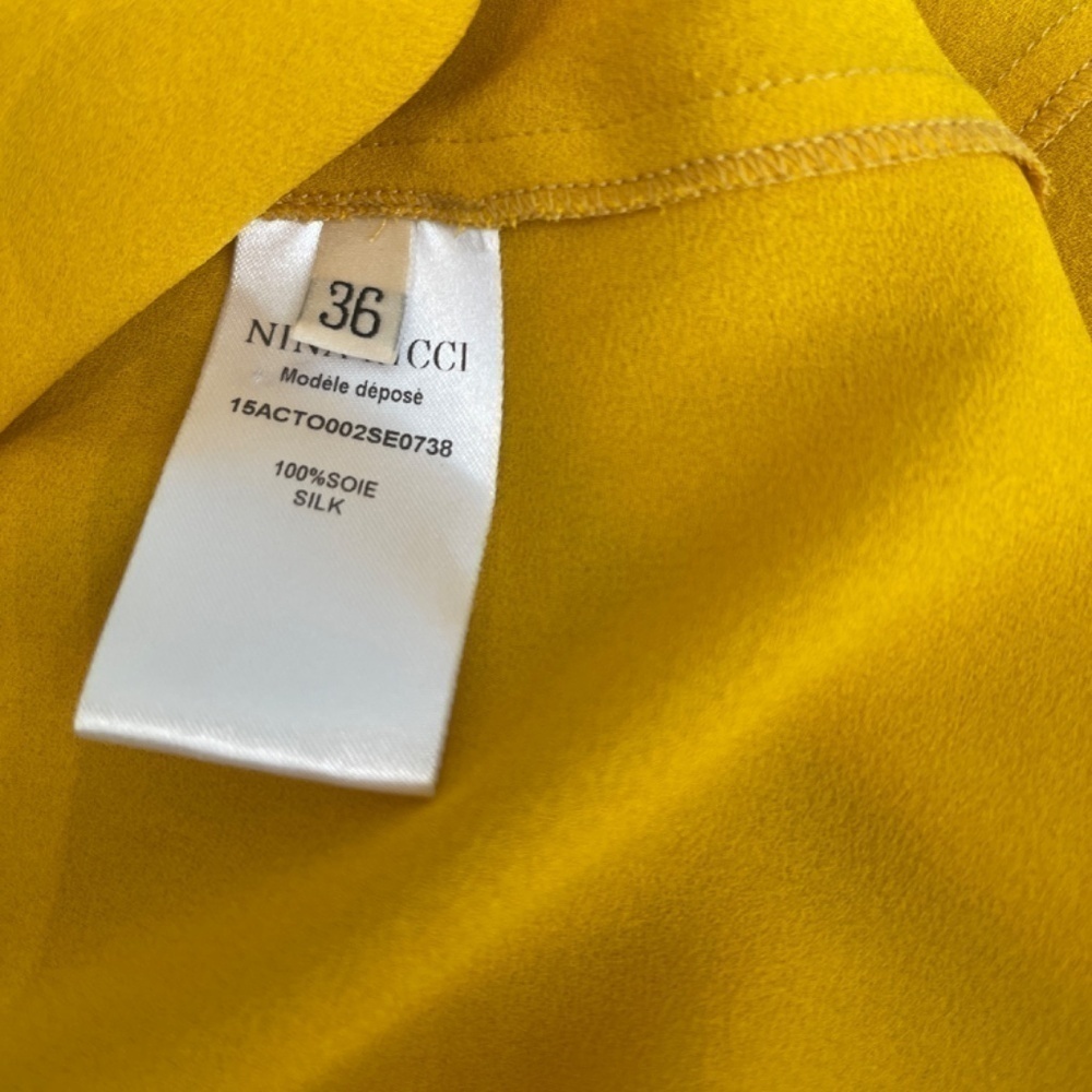 NINA RICCI TIE NECK TOP BLOUSE - Picture 8 of 10